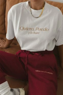 MSLOLA Clothing Quiero, Puedo Y Lo Haré - White