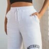 MSLOLA Activewear Motivated AF Varsity Short - White