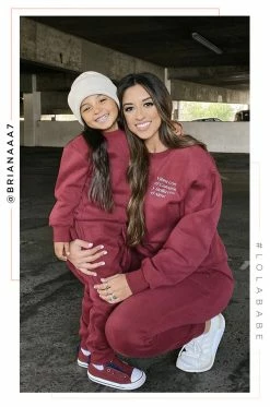 LOLAKID Mini Vibra Con El Corazón - Burgundy