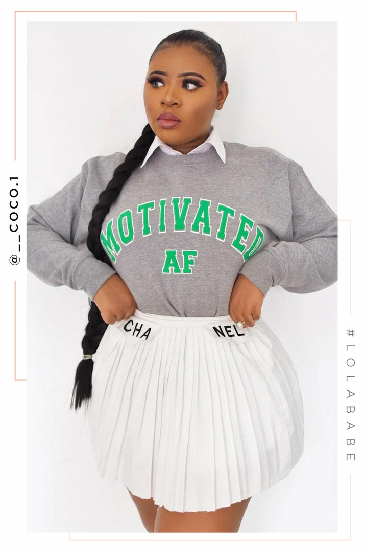 MSLOLA Varsity Motivated AF - Heather Grey Curve