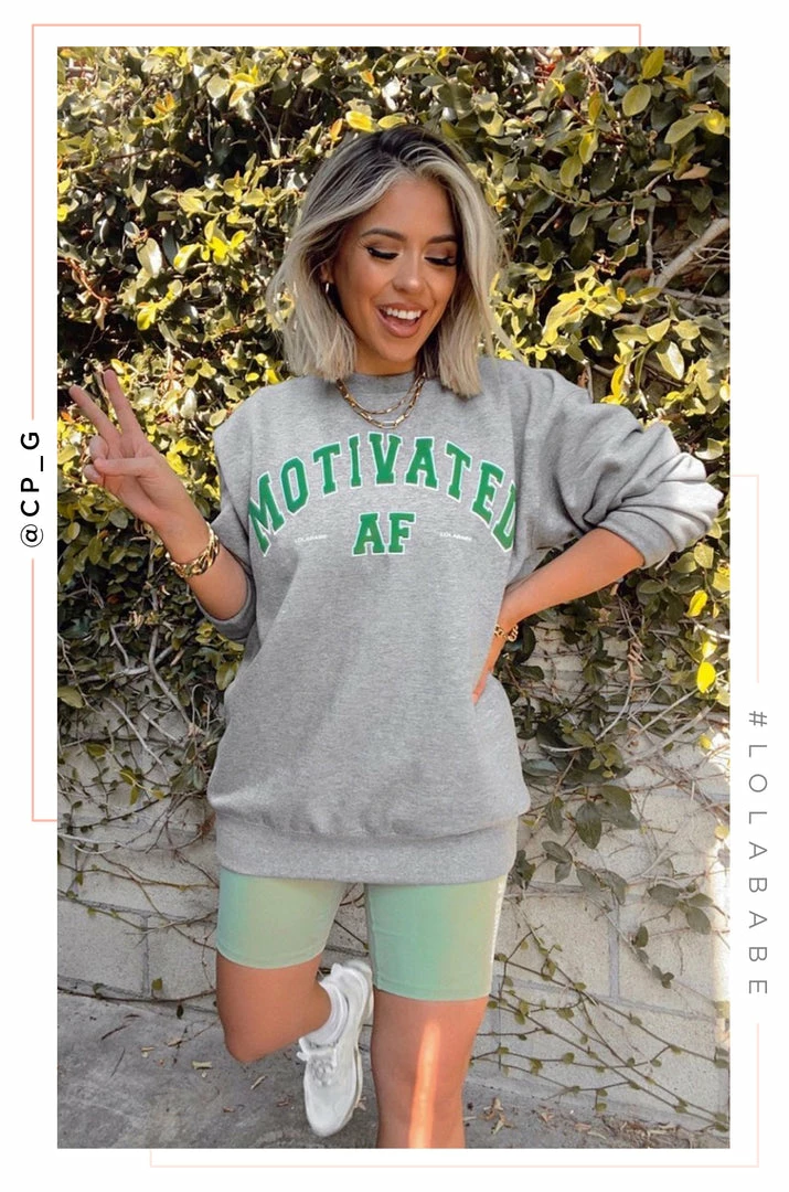 MSLOLA Varsity Motivated AF - Heather Grey Curve