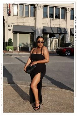 MISS LOLA Dresses Cannes Sunset- Black