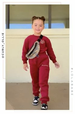 LOLAKID Mini Vibra Con El Corazón - Burgundy