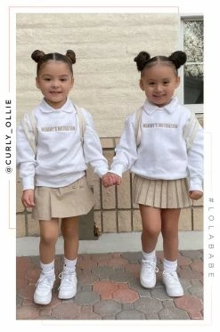 LOLAKID Loungewear Mommy's Motivation Crewneck - White