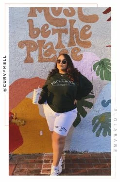 MSLOLA Activewear Motivated AF Varsity Short - White