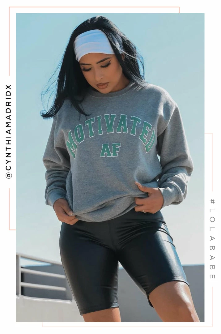 MSLOLA Varsity Motivated AF - Heather Grey Curve