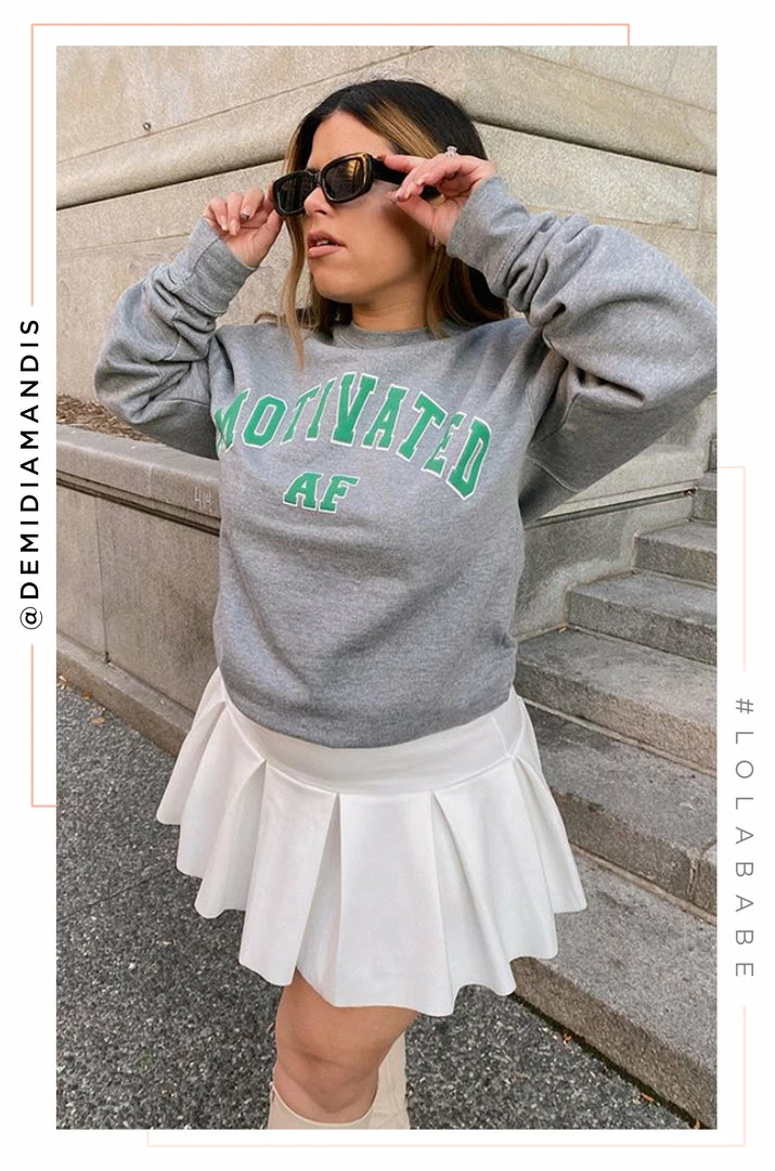 MSLOLA Varsity Motivated AF - Heather Grey Curve