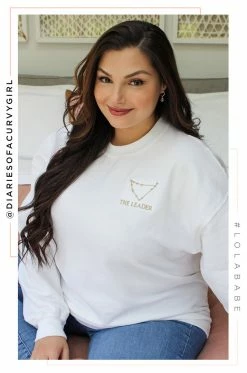 MSLOLA Capricorn Zodiac Crewneck Sweatshirt - White Sweaters