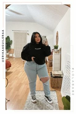 MSLOLA Loungewear Motivated AF Crewneck - Black