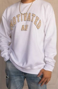 MSLOLA Varsity Motivated AF - White Activewear