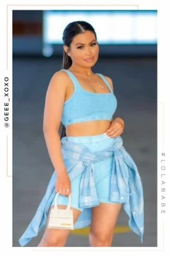 EMPK Good Vibes Only - Blue Activewear