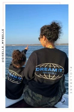 MSLOLA Activewear Dream It Crewneck - Black