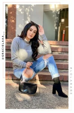 MSLOLA Activewear Motivated AF Crewneck - Grey