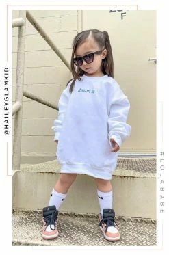 LOLAKID Sweaters Mini Dream It - White