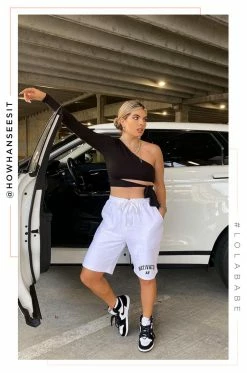 MSLOLA Activewear Motivated AF Varsity Short - White