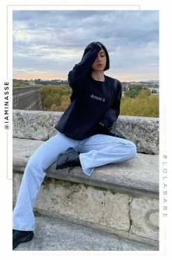 MSLOLA Activewear Dream It Crewneck - Black