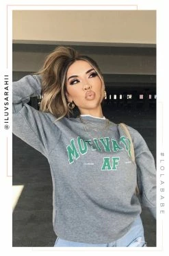 MSLOLA Varsity Motivated AF - Heather Grey Curve