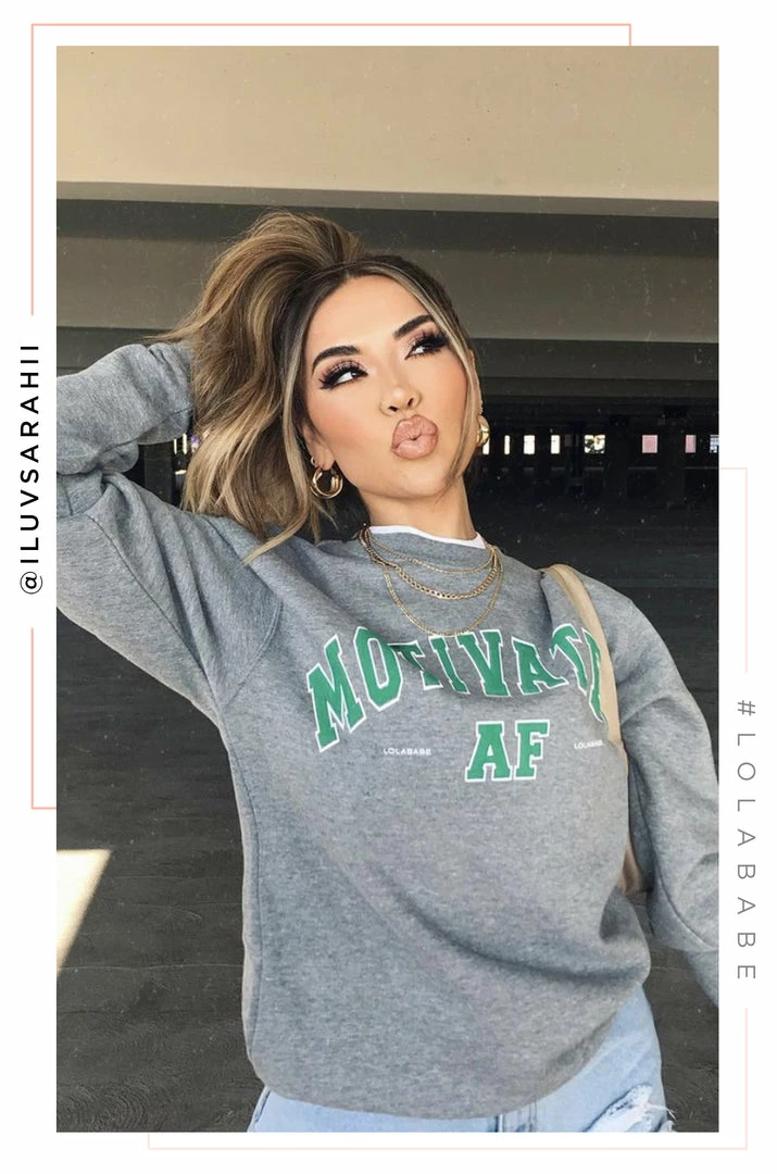 MSLOLA Varsity Motivated AF - Heather Grey Curve