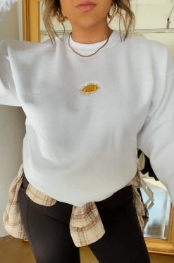 MSLOLA Manifesting Crewneck - White Activewear