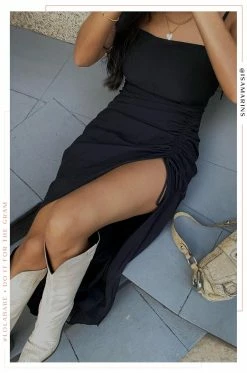 MISS LOLA Dresses Cannes Sunset- Black