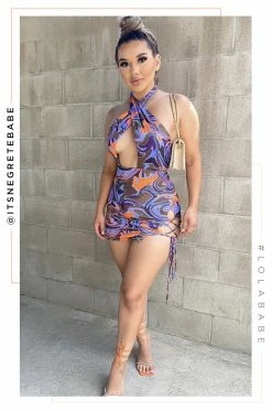 BKD Dresses All Nighter - Purple Abstract