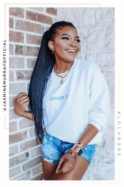 MSLOLA Dream It Crewneck - White