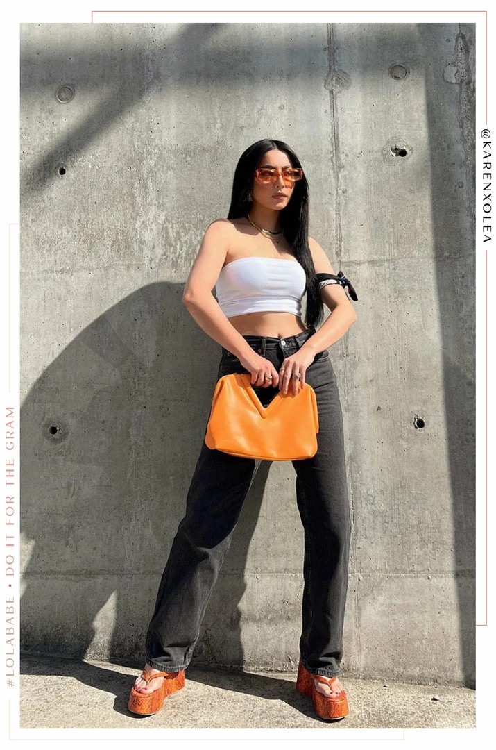 SOME Foxie - Orange Snake Shoes