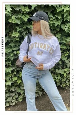 MSLOLA Varsity Motivated AF - White Activewear