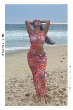 ANP Dresses Island Living - Orange Multi