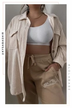 MSLOLA Life Is Short, Buy Shoes Jogger - Nude Activewear