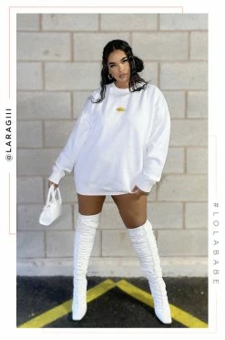 MSLOLA Manifesting Crewneck - White Activewear