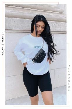 MSLOLA Dream It Crewneck - White