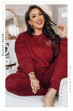 MSLOLA Vibra Con El Corazón - Burgundy Clothing