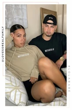 MSLOLA Loungewear Motivated AF Crewneck - Black