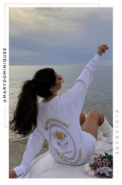 MSLOLA Manifesting Crewneck - White Activewear