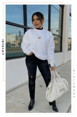 MSLOLA Manifesting Crewneck - White Activewear