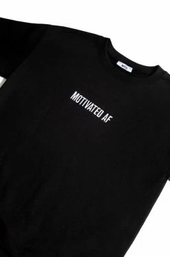 MSLOLA Loungewear Motivated AF Crewneck - Black