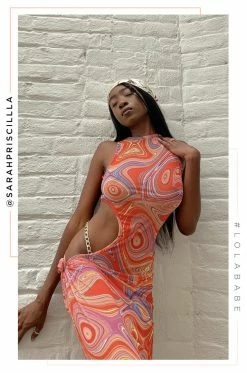 ANP Dresses Island Living - Orange Multi