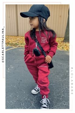 LOLAKID Mini Vibra Con El Corazón - Burgundy