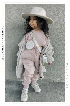 LOLAKID Mini Cozy Feels - Light Pink Clothing