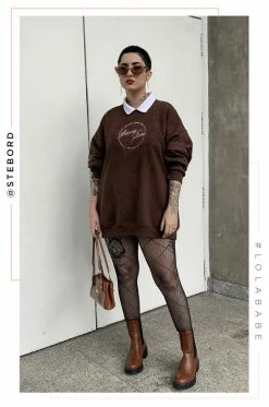 MSLOLA Glowing Places Crewneck - Mocha