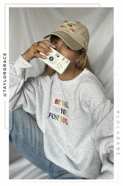 MSLOLA Be You Pride Unisex Crewneck - Heather Grey Loungewear