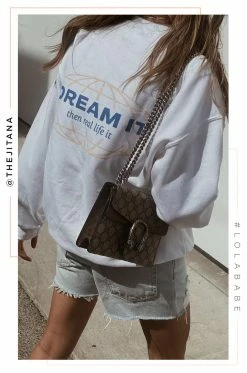 MSLOLA Dream It Crewneck - White