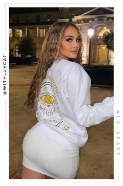 MSLOLA Manifesting Crewneck - White Activewear