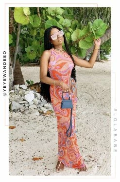 ANP Dresses Island Living - Orange Multi