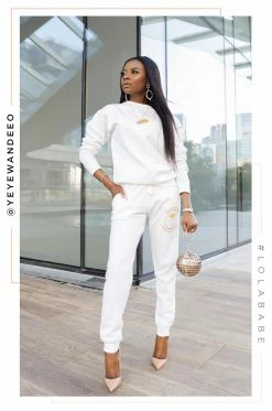 MSLOLA Manifesting Jogger - White