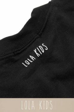 LOLAKID Sweaters Daddy's Motivation Varsity Kids Crewneck Sweatshirt - Black