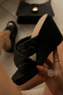 NATBREEZE Shoes Life Is Good Wedge - Black