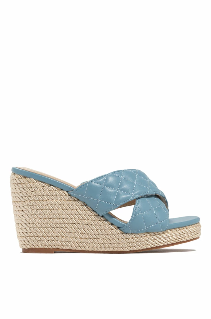 NATBREEZE Life Is Good Wedge - Blue Shoes