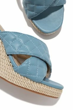 NATBREEZE Life Is Good Wedge - Blue Shoes